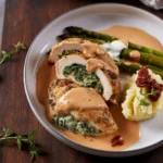 Spinach stuffed Chicken Breast