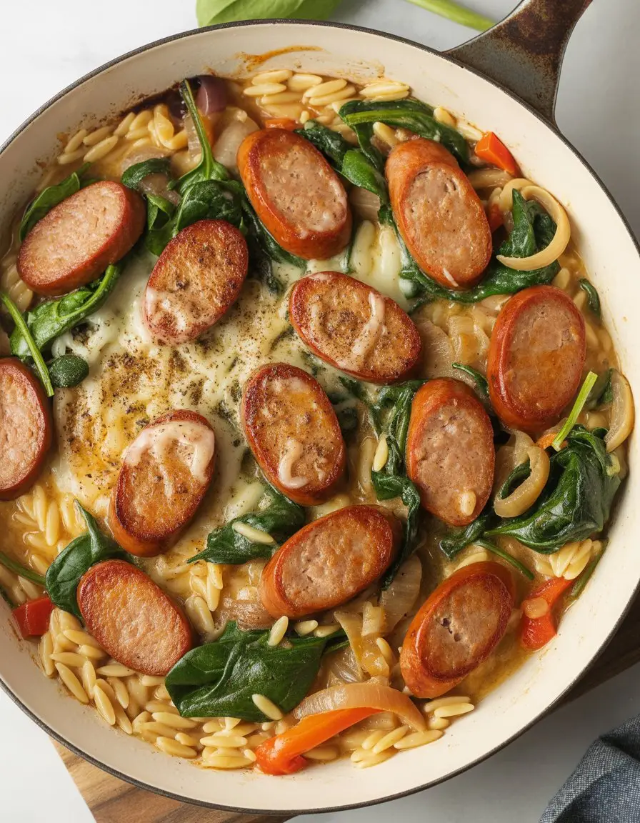 One-Pan Italian Sausage and Orzo Pasta