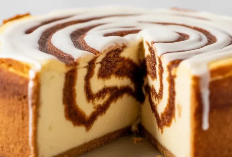 Decadent Cinnamon Roll Cheesecake
