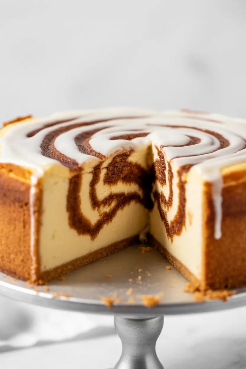 Decadent Cinnamon Roll Cheesecake