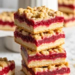 Raspberry Streusel Shortbread Bars