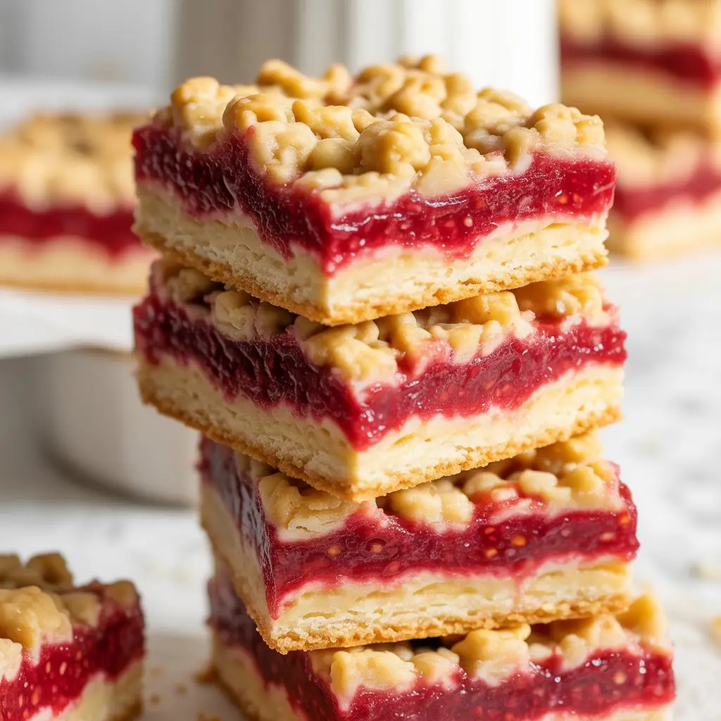 Raspberry Streusel Shortbread Bars