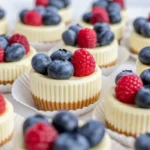 Red White and Blue Mini Cheesecakes