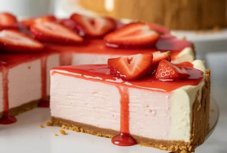 Creamy Strawberry Cheesecake