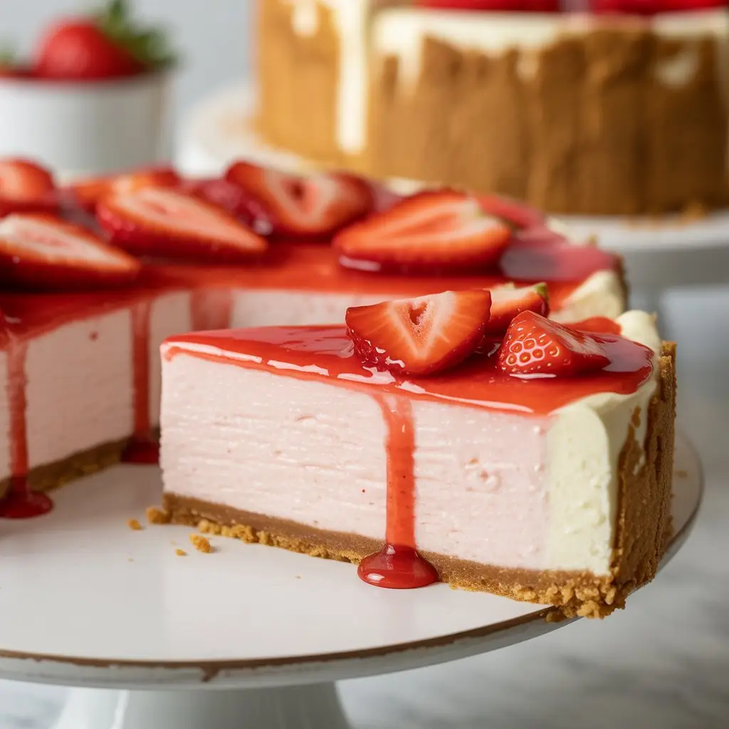 Creamy Strawberry Cheesecake